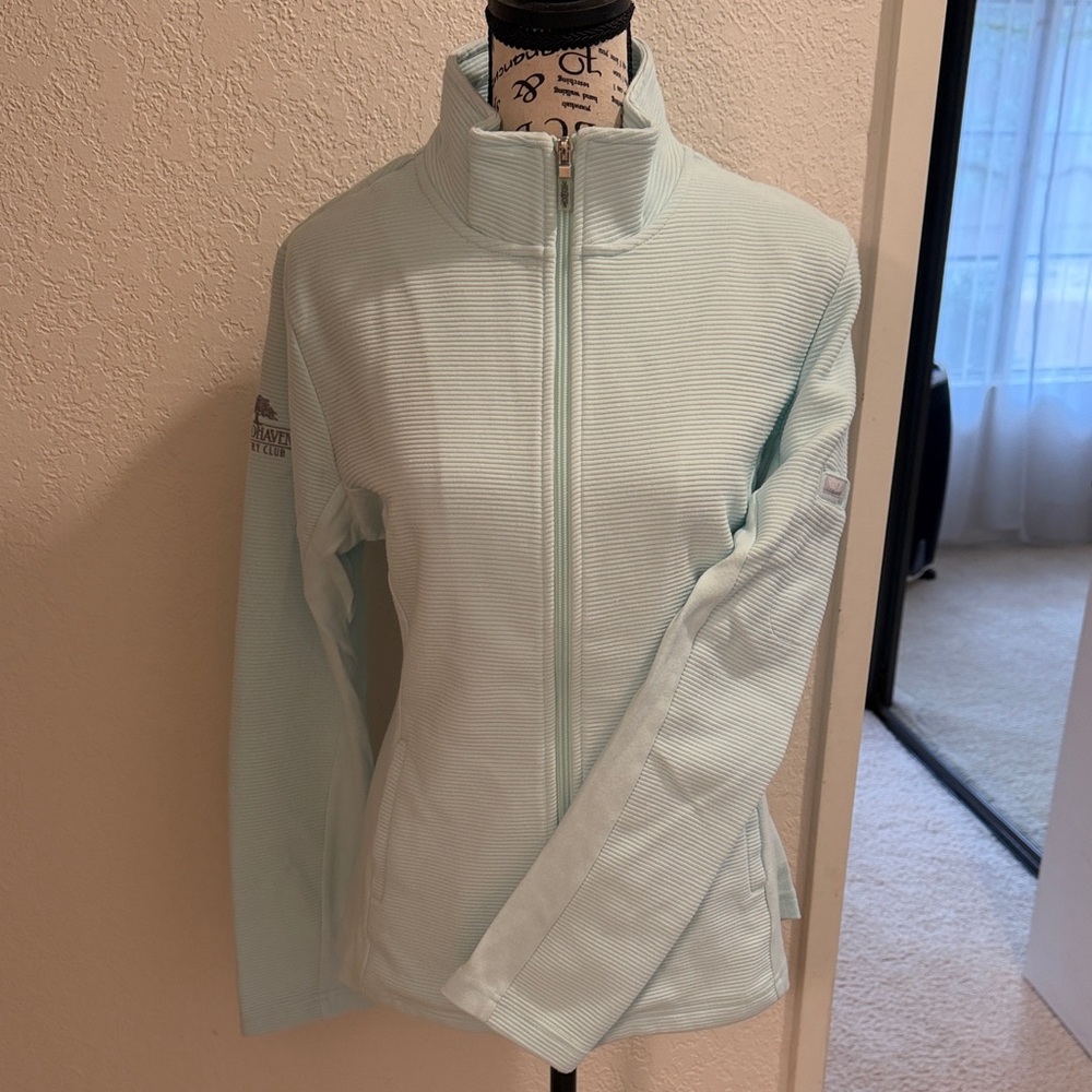Straight Down Women's Mint Green Front Zip Athletic Jacket, Size L - Picture 1 of 10